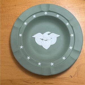 Rare signed Wedgwood Green Jasperware ash tray